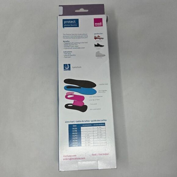 MEDIVEN PROTECT INSOLES PLANTAR FASCIITIS HEEL SPUR PAIN MENS 11 12.5 EU 45 46 - Picture 3 of 4